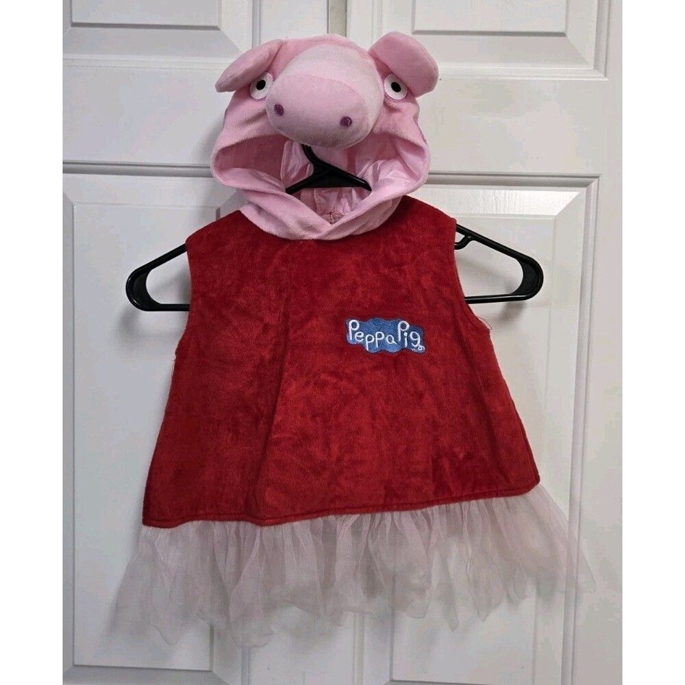 Peppa Pig Toddler Costume Dress With Hood Size 2T-3T Halloween